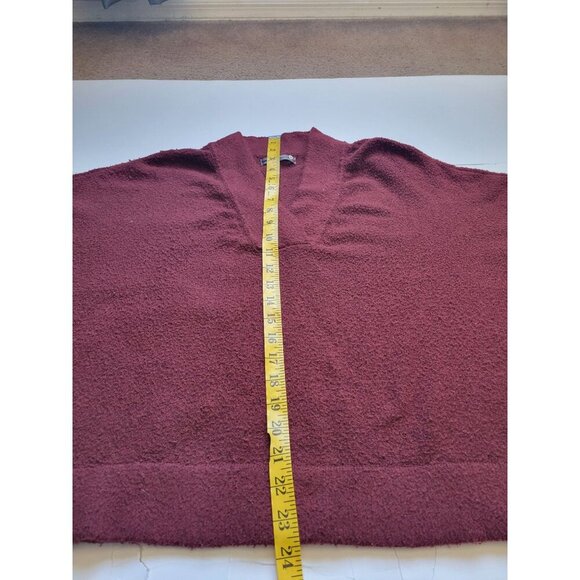 Anthropolgie Burgundy Dolman Sleeve V Neck Sweater Size XS Office Wear Lagenlook - Picture 7 of 9